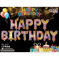 2022 Philippine Hot Sale Party Decoration 16 "Banner de ballons de papier d'aluminium de lettres de joyeux anniversaire